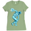 astronaut discus throwing Ladies Fitted T-Shirt