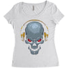 skull Women's Triblend Scoop T-shirt