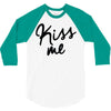 kiss me 3/4 Sleeve Shirt