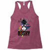 who loves husky Racerback Tank