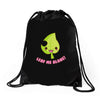 leaf me alone Drawstring Bags