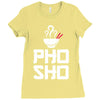 pho sho foodie asian food humor chopsticks funny Ladies Fitted T-Shirt