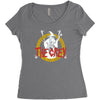 the grey Women's Triblend Scoop T-shirt