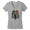 ribcage and heart Women's V-Neck T-Shirt