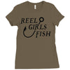 reel girls fish Ladies Fitted T-Shirt