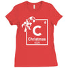 christmas periodic table of elements Ladies Fitted T-Shirt