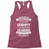Super Cool Grammy Of A Freaking Awesome Grandson Racerback Tank