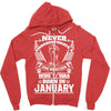Never Underestimate Dog Rescuer Who Was Born January Zipper Hoodie