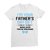 I'm Your Father's Day Gift Mom Says You're Welcome Baby Boy Ladies Fitted T-Shirt