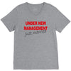 under new management just married mens black wedding present husband t V-Neck Tee