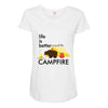 life is better around the campfire Maternity Scoop Neck T-shirt