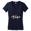 Femen with Flowers Women's V-Neck T-Shirt
