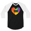Lgbt Heart 3/4 Sleeve Shirt