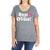 Bun in the Oven with Heart Baby Girl Ladies Curvy T-Shirt