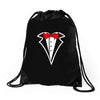 tuxedo bow Drawstring Bags