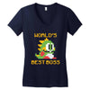 mario's boss Women's V-Neck T-Shirt