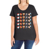 christmas animal Ladies Curvy T-Shirt