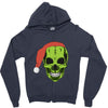 santa clous skeleton Zipper Hoodie