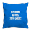 my brain is 80% song lyrics Throw Pillow