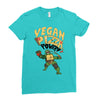vegan pizza power Ladies Fitted T-Shirt