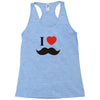 i love mustache Racerback Tank