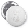 christmas funny dog &amp; snowman Pin-back button
