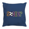 soccer neon rhinestud Throw Pillow
