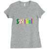 softball neon rhinestud Ladies Fitted T-Shirt