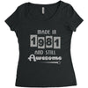 made in 1981 and still awesome Women's Triblend Scoop T-shirt