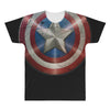 cotton captain america shield distressed, ideal gift or present All Over Men's T-shirt