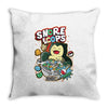 snore loops Throw Pillow
