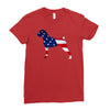 patriotic boxer Ladies Fitted T-Shirt