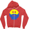 bearded smiley face Zipper Hoodie