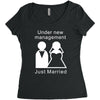 under new management   just married Women's Triblend Scoop T-shirt