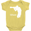 ishoot   camera photographer trained shooting funny gun photo gift tee Baby Bodysuit