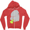 fart ghost Zipper Hoodie