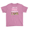 pretty in pink dangerous in camo funny Youth Tee