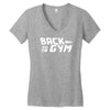 back to the gym Women's V-Neck T-Shirt