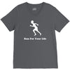 run for your life V-Neck Tee