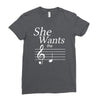 she wants the d black Ladies Fitted T-Shirt