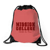 mission college maroon Drawstring Bags