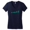 evolution of turtles Women's V-Neck T-Shirt
