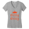 gritty gritty Women's V-Neck T-Shirt