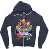 paw patrol birthday boy grandpa Zipper Hoodie