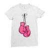 boxing gloves breast cancer Ladies Fitted T-Shirt