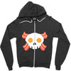 Bacon Egg Skull Zipper Hoodie