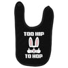 too hip to hop bunny easter Baby Bibs