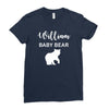 Daddy Bear - Baby Bear Custom Name Ladies Fitted T-Shirt