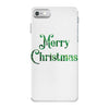 merry christmas green glitter iPhone 7 Case
