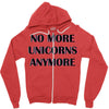 no more unicorns 2 Zipper Hoodie
